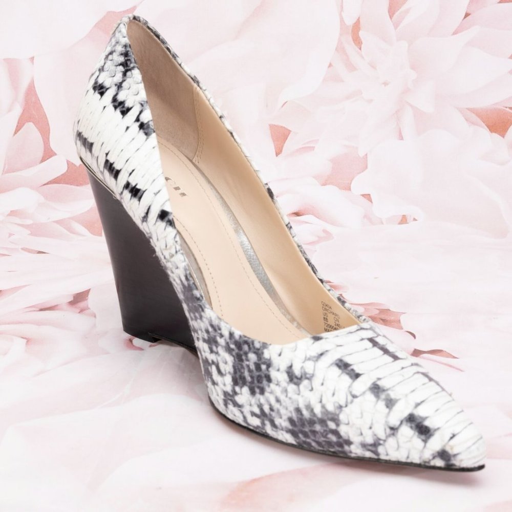 Coach Designer Snake Pattern Pointed Toe Orchard … - image 3